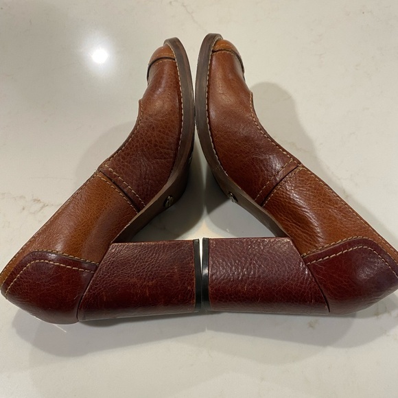 Lucky Brand Patchwork Leather Block Heels Size 7.5 - Picture 3 of 12